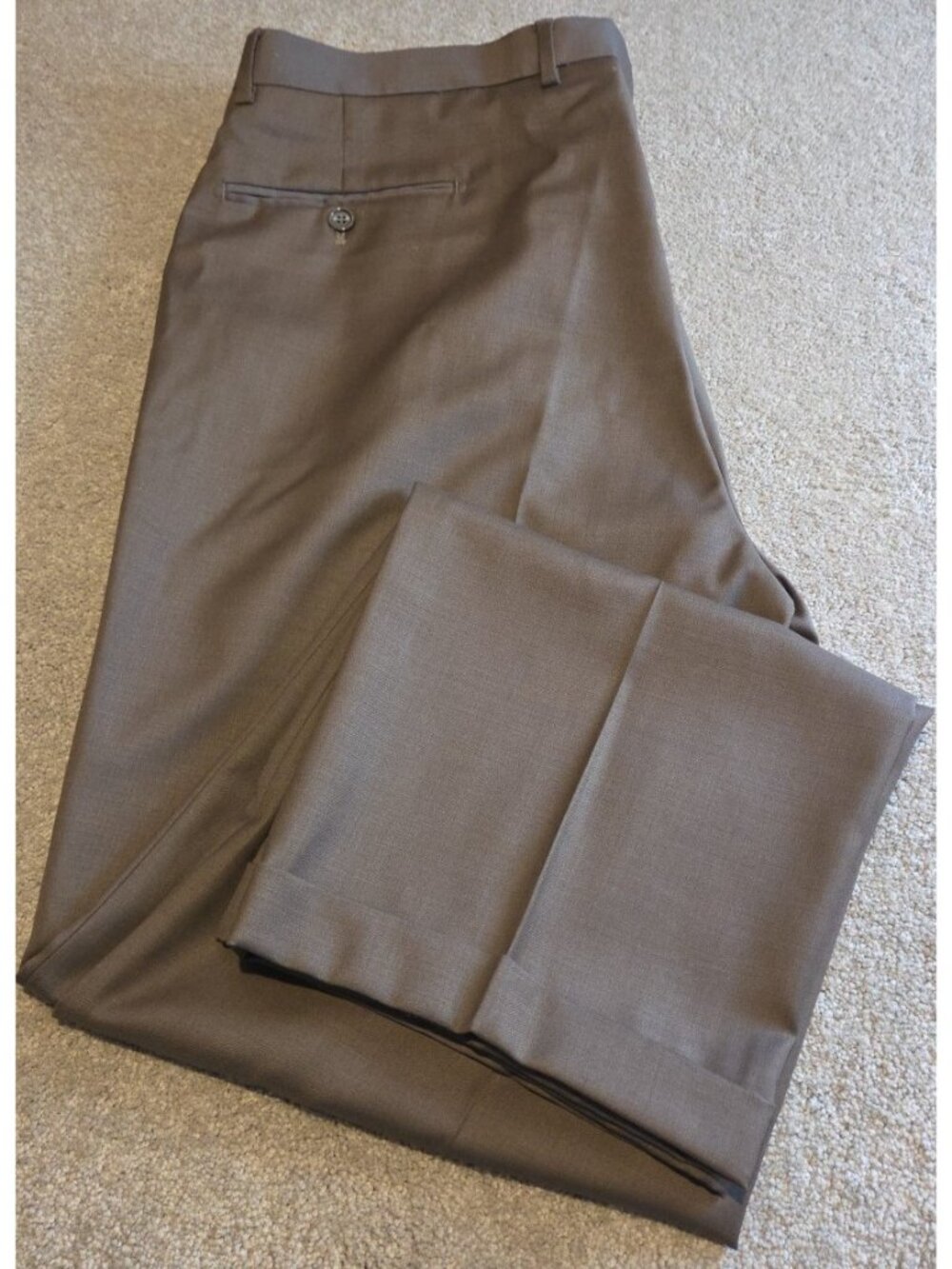 MANTONI Milan Italy VTG Sz 42x32 Custom Super 140's 100% Virgin Wool Dress Pants